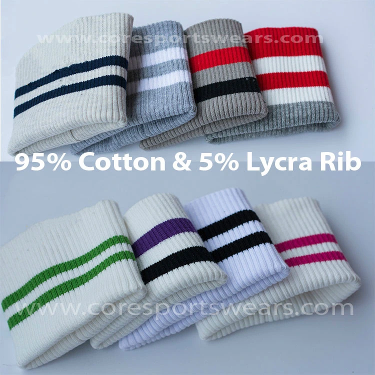 2by1 Stripe Lycra Ribbed Cuffs
