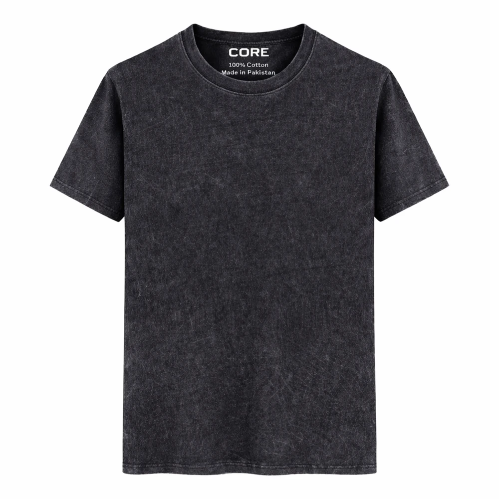 Cotton Acid Washed Regular Fit Tee Shirt