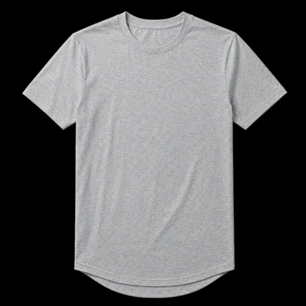 Curved Hem Basic T-Shirt