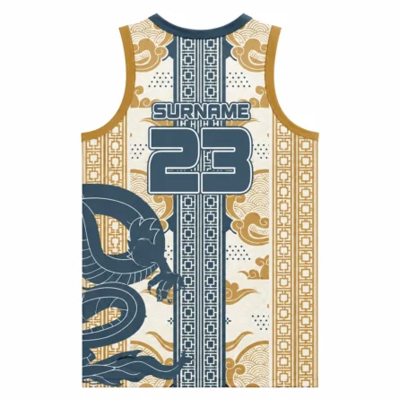 Custom Dragon Print Basketball Jersey. - Image 2