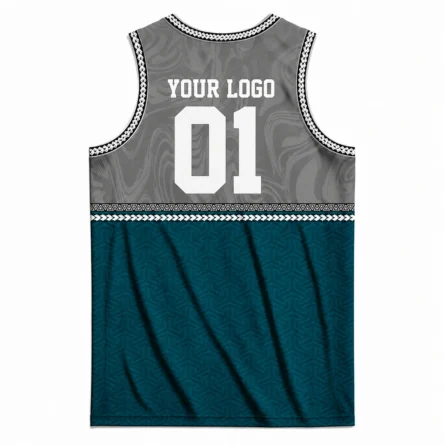 Custom Aqua Forge Basketball Jersey - Image 2