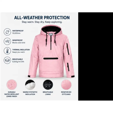 Custom Anorak  Snowboard Jacket - Image 3