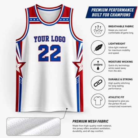 Custom Premium Sublimated Basketball Jersey - Image 3