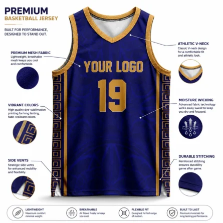 Custom Sublimated Basketball Jersey. - Image 2
