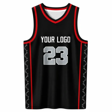 Custom Black Sublimated Basketball Jersey...