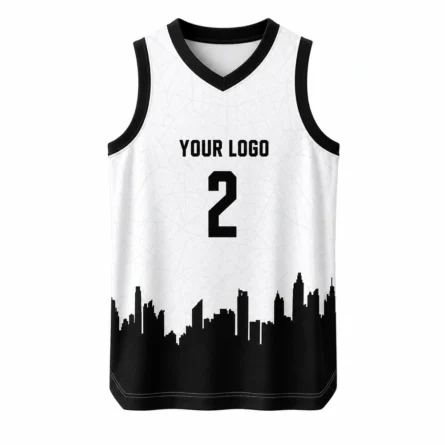 Custom Black & White Basketball jersey