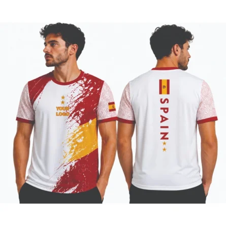 Custom Spain Sublimation Sports T-shirt