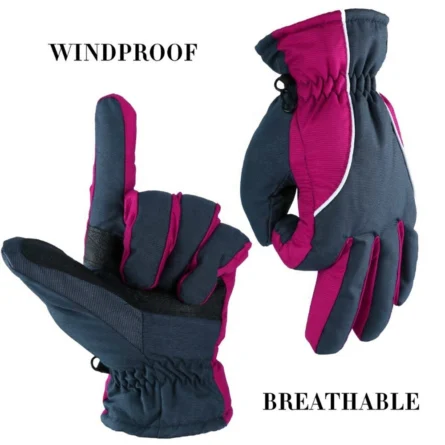 Custom Women  Magenta Winter Gloves - Image 5