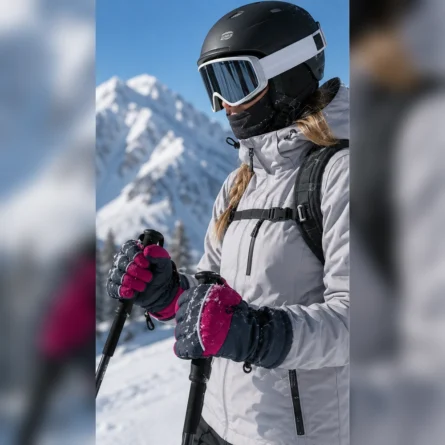 Custom Women  Magenta Winter Gloves - Image 2