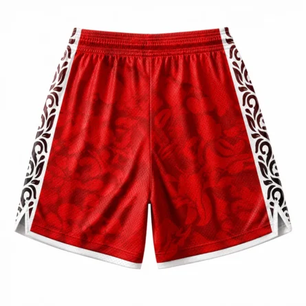 Custom Red  Basketball Shorts - Image 2