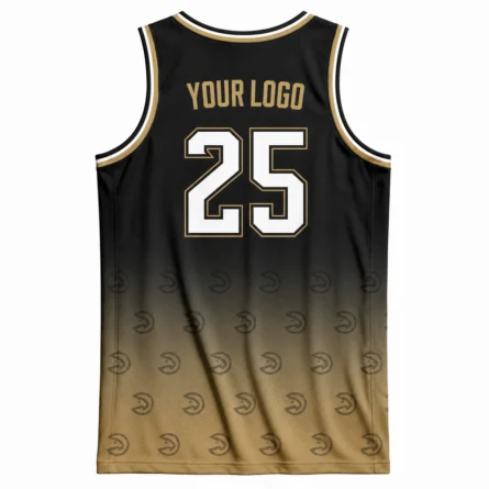 Custom Black& Gold Basketball jersey - Image 2