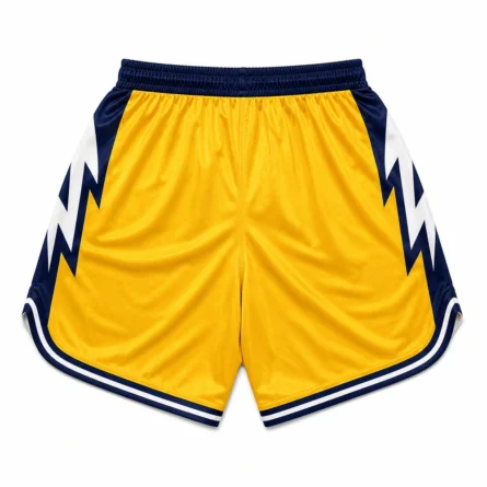 Custom Yellow Basketball Shorts - Image 2