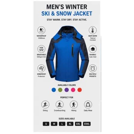 Custom Insulated Ski & Snow Jacket - Image 2