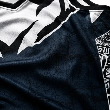 Custom Navy, Black & White Basketball jersey - Image 3