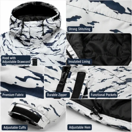 Custom Arctic Camo Snow Jacket - Image 3