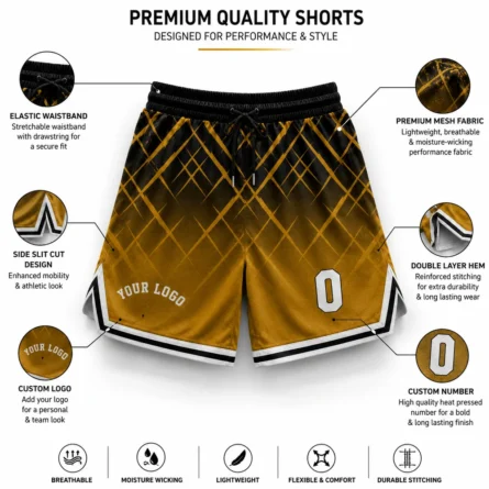 Custom Sublimated Mesh Basketball Shorts - Image 3