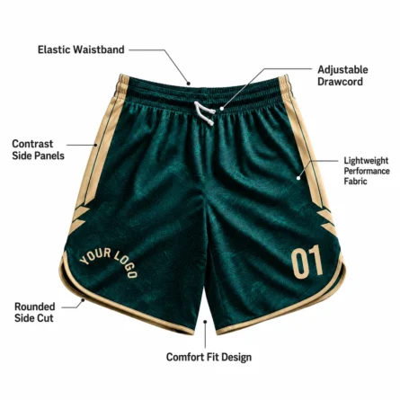 Custom Sublimated Basketball Shorts - Image 3