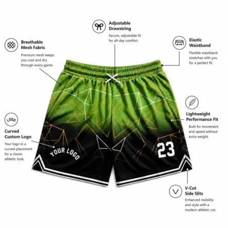 Custom Sublimated Basketball Shorts - Image 3