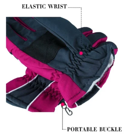 Custom Women  Magenta Winter Gloves - Image 4