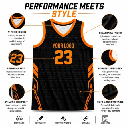Custom Tribal Strike Basketball Jersey - Image 3