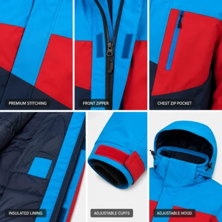 Custom Men Outdoor Snow Jacket - Image 2