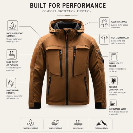 Custom Men  Softshell Jacket - Image 3