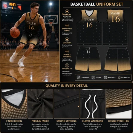 Custom Sublimated Basketball Uniform - Image 3