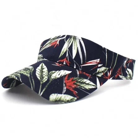 Custom Sun Visor Floral Print Cap