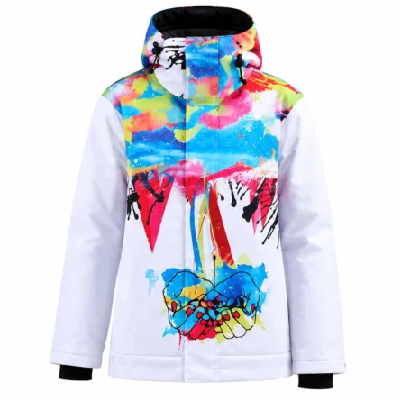 Custom  Graffiti Print Ski & Snowboard Jacket