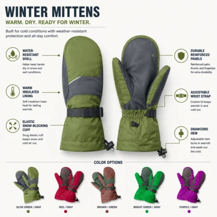 Custom Unisex Snow Gloves - Image 5