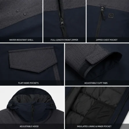 Custom Men Winter Shell Jacket - Image 2