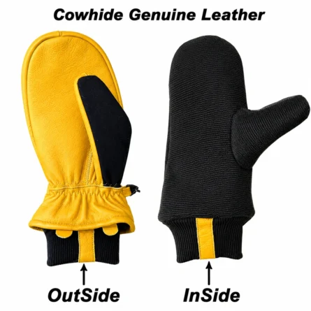 Custom Leather Snowboarding Mitten - Image 3