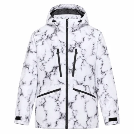 Custom Marble Print Snow Jacket
