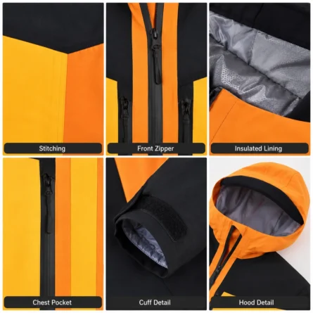 Custom Men Color-Block Ski Jacket - Image 2