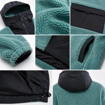Custom Men Sherpa Fleece Jacket - Image 3
