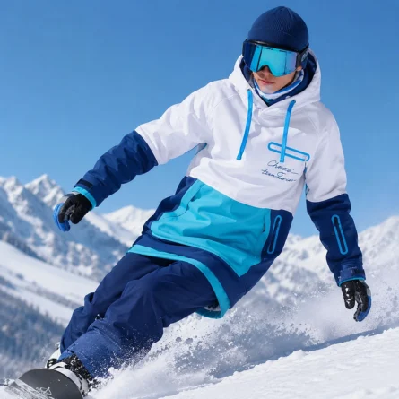 Custom Colorblock Longline Snow Jacket - Image 2