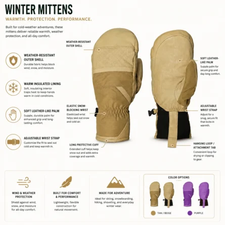 Custom Insulated  Snow Blocking Cuff Gloves - Image 4