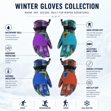 Custom Unisex Winter Gloves - Image 2