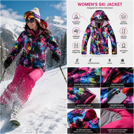 Custom ColorBurst  Ski & Snowboard Jacket - Image 3