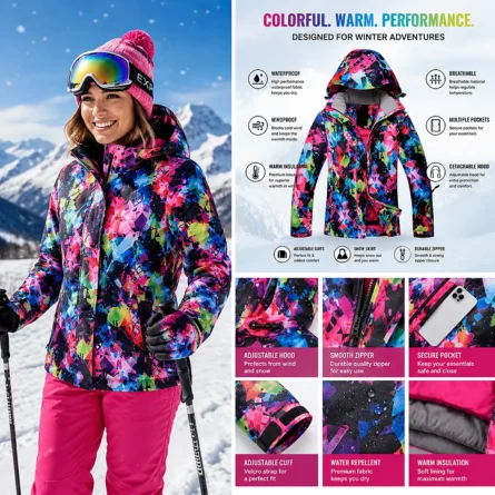 Custom ColorBurst  Ski & Snowboard Jacket - Image 2