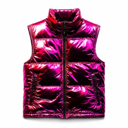 Magenta Sleeveless Puffer Vest