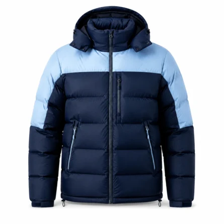 Custom Color-Block Hooded Puffer Jacket