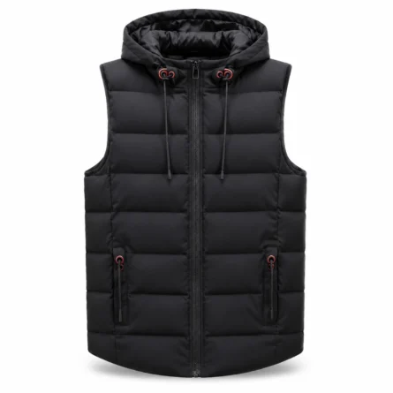 Custom Long Hooded Puffer Vest