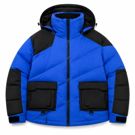 Royal Blue Hooded Puffer Jacket