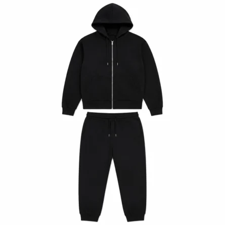 Custom Black Hoodie Jogger Tracksuit