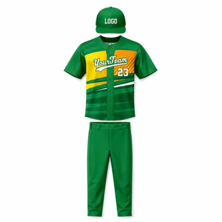 Custom Green Baseball Uniform Set - Image 2