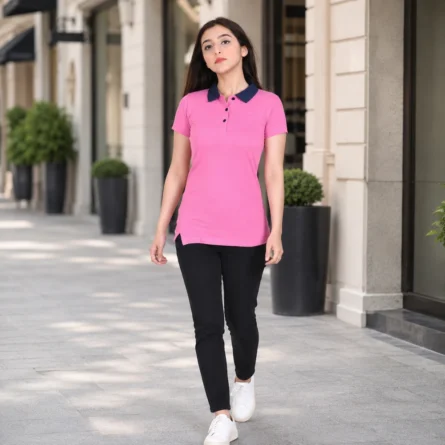 Custom women’s cotton polo shirt - Image 2