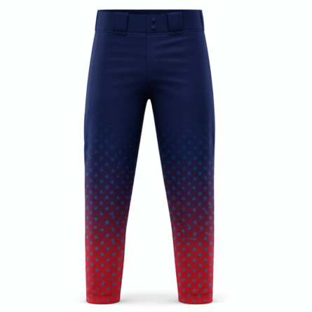 Custom Full-Length Gradient Star Baseball Pants