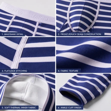 Custom Men striped Base Layer Leggings - Image 2