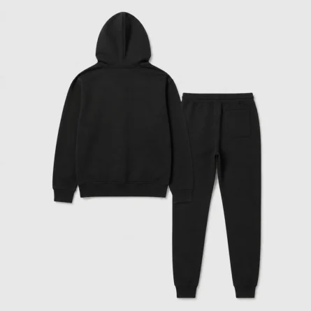 Custom Black Hoodie Jogger Tracksuit - Image 4